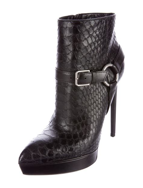 saint laurent snakeskin boots